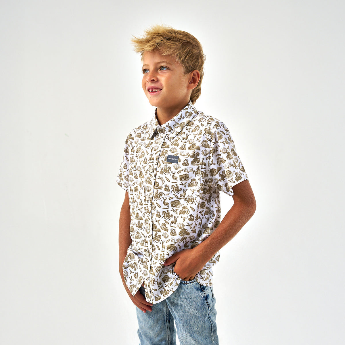 Youth - Performance Button Up - Into The Wild