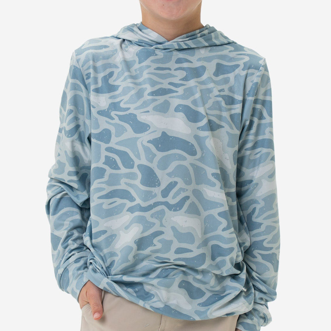 Youth Performance Hoodie - Seaside Camo