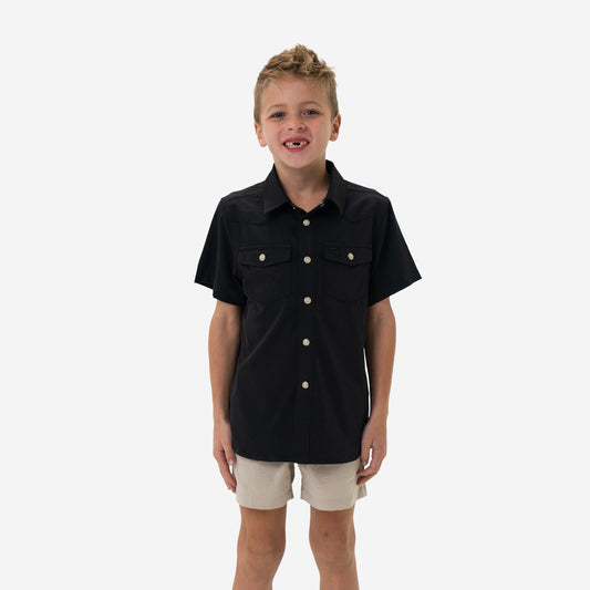 Youth Performance Western Shirt - Black