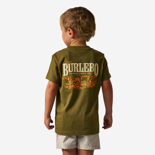 Youth Short Sleeve Tee - Hunting Dogs - Hunter Green