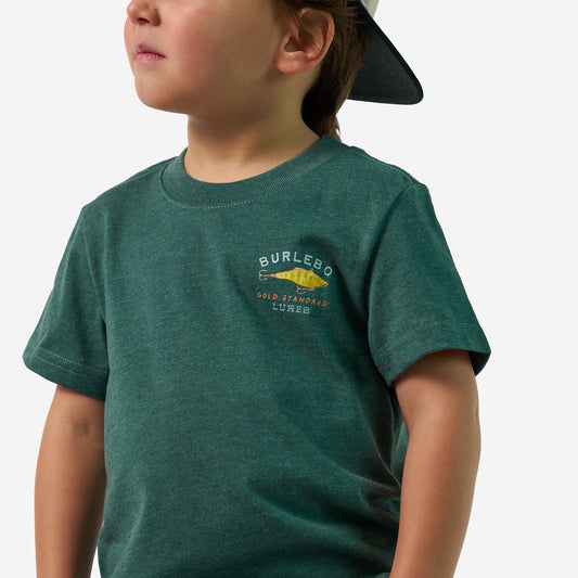Youth Short Sleeve Tee - BURLEBO Lures - Forest Green