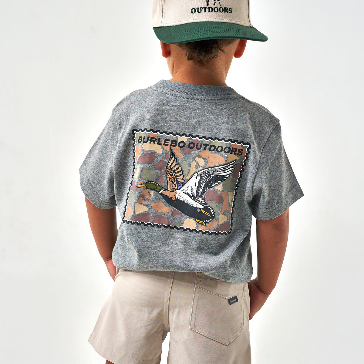 Youth - Short Sleeve Tee - Mallard Duck Stamp - Dark Heather Grey