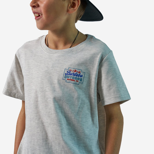 Youth Short Sleeve Tee - Mountain Range - Ash Grey