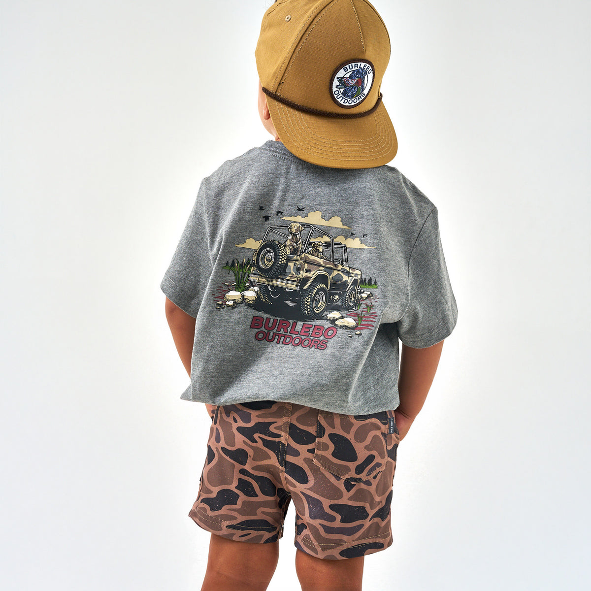Youth - Short Sleeve Tee - Off Road Bronco - Dark Heather Grey