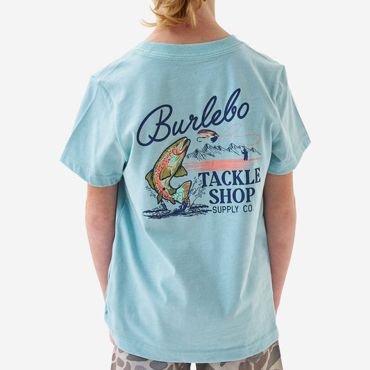 Youth Short Sleeve Tee - Tackle Shop - Sky Blue