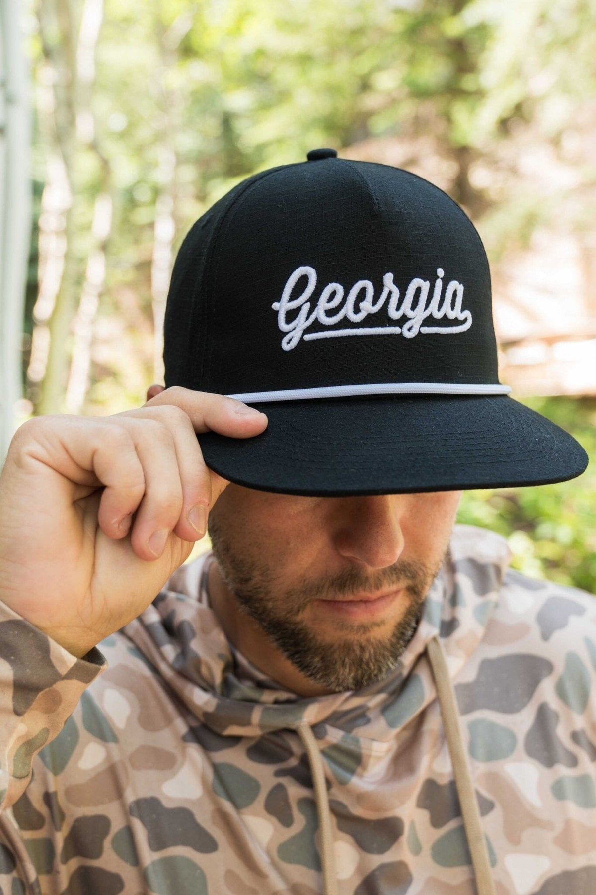 Cap - Georgia Script - Black - BURLEBO