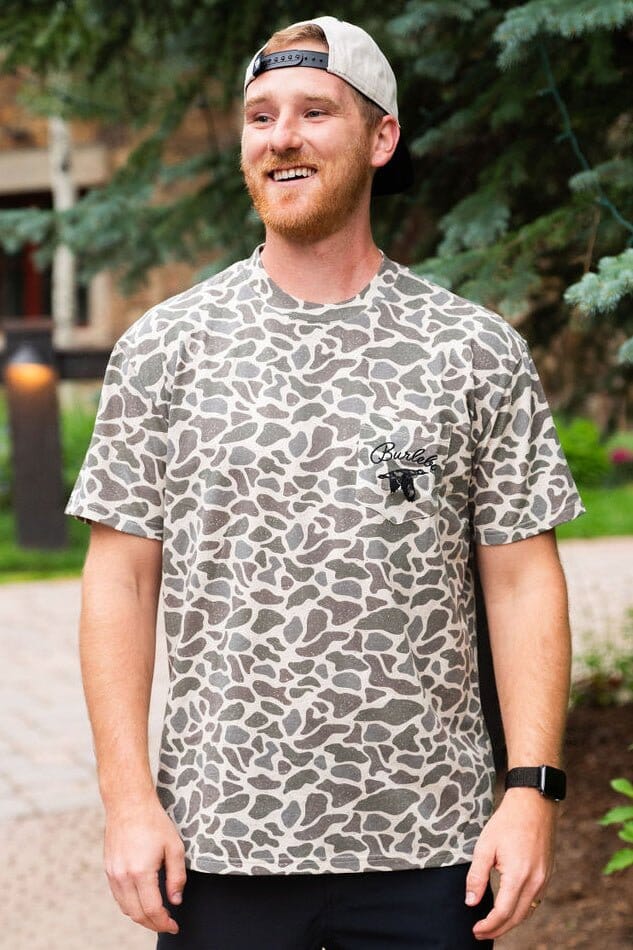 Classic Deer Camo - SS Burlebo Outdoors Pocket Tee - BURLEBO