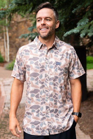 Performance Button Up - Pintail Camo - BURLEBO