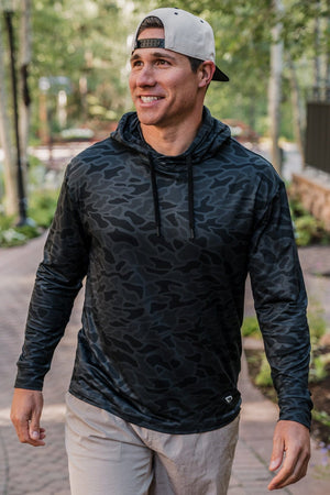 Performance Hoodie - Black Camo - BURLEBO