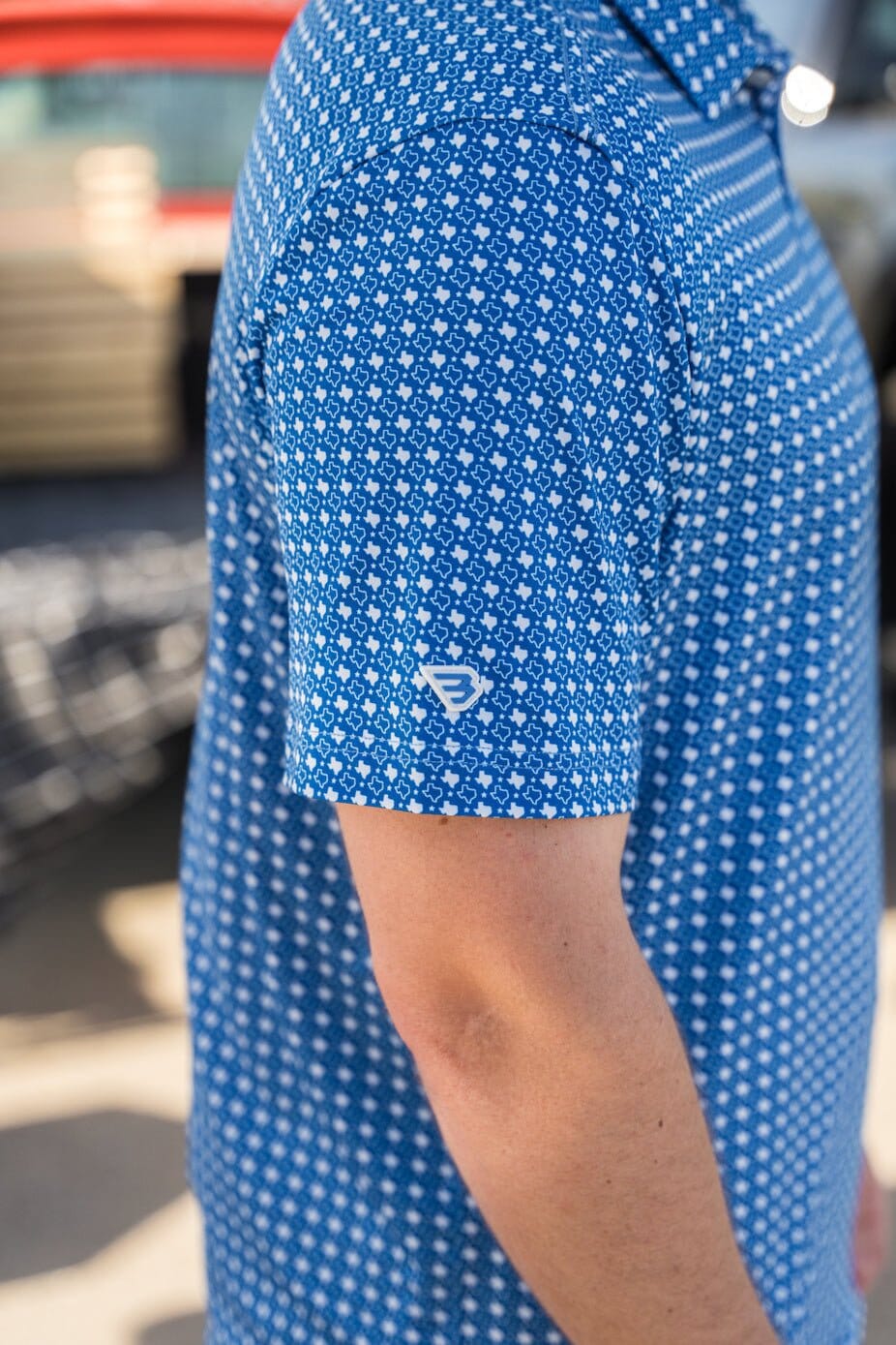 Performance Polo - Texas Blue and White - BURLEBO