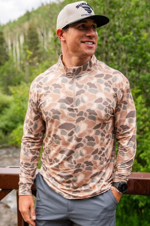 Performance Quarter Zip - Pintail Camo - BURLEBO