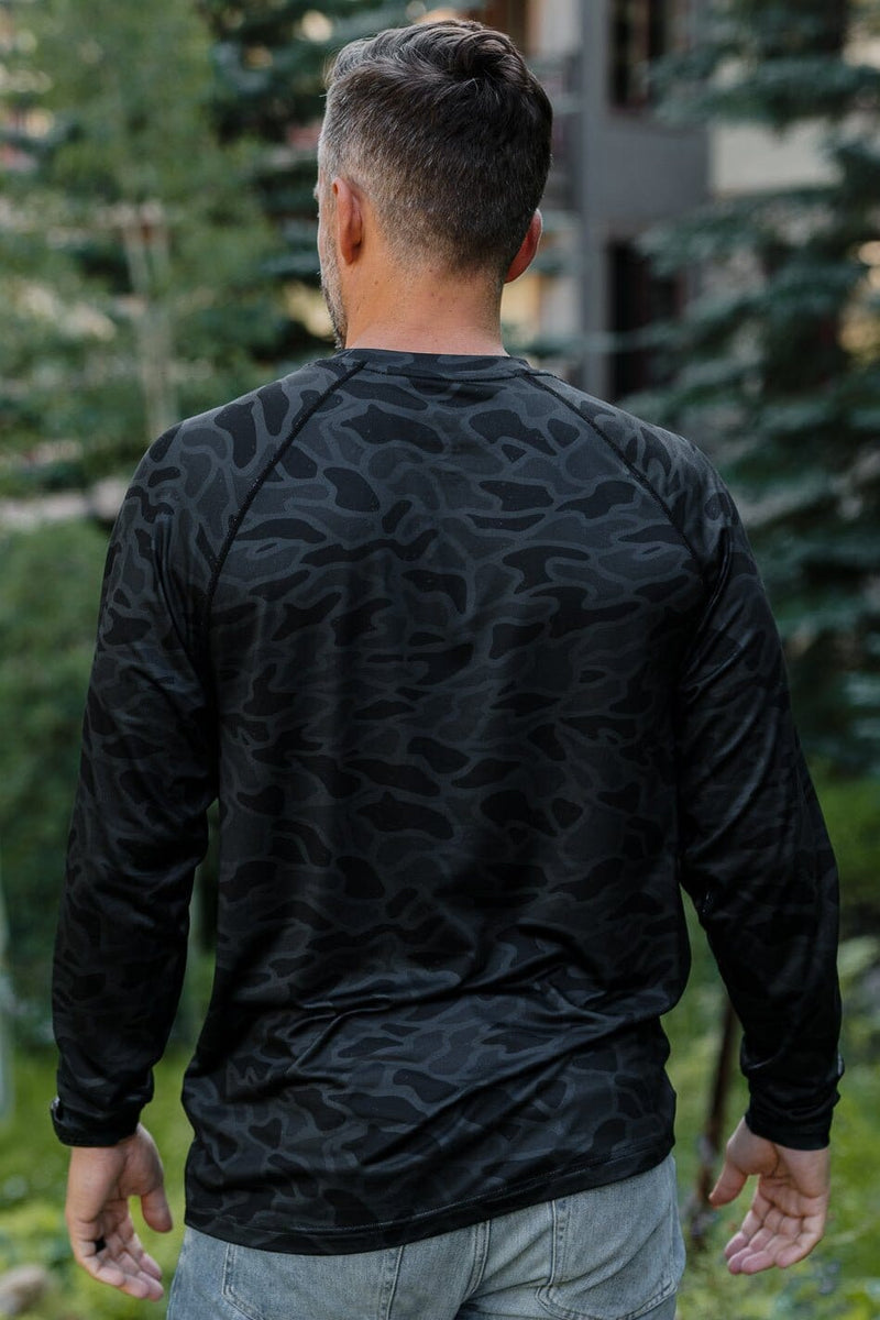 Performance Tee - LS - Black Camo - BURLEBO