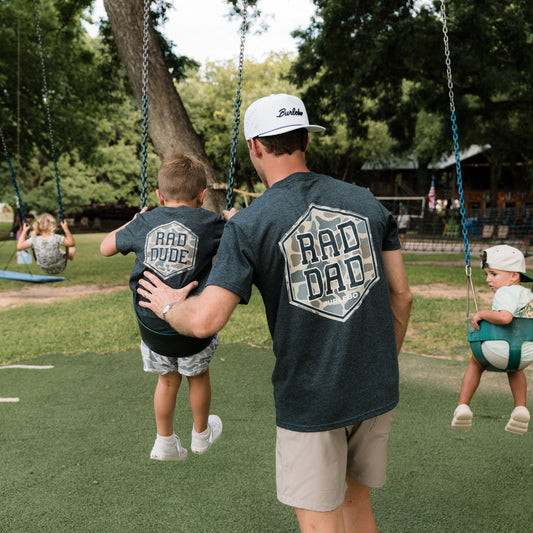 Short Sleeve Tee - Rad Dad - Heather Black