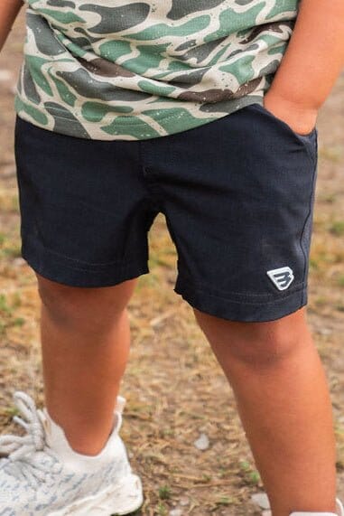 Youth Athletic Short - Black - Retro Duck Camo Liner - BURLEBO