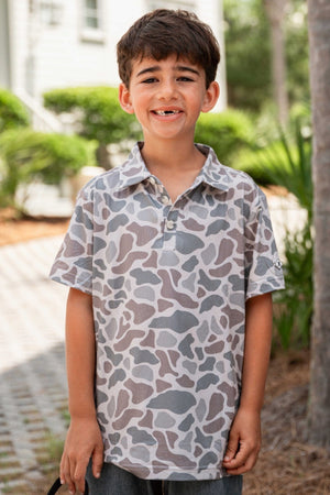 Youth Polo - Classic Deer Camo - BURLEBO