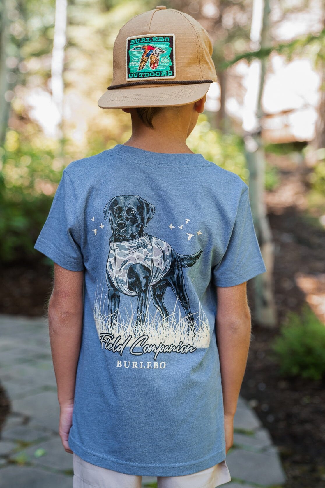 Youth Tee - Field Companion - SS - Heather Blue Jean - BURLEBO