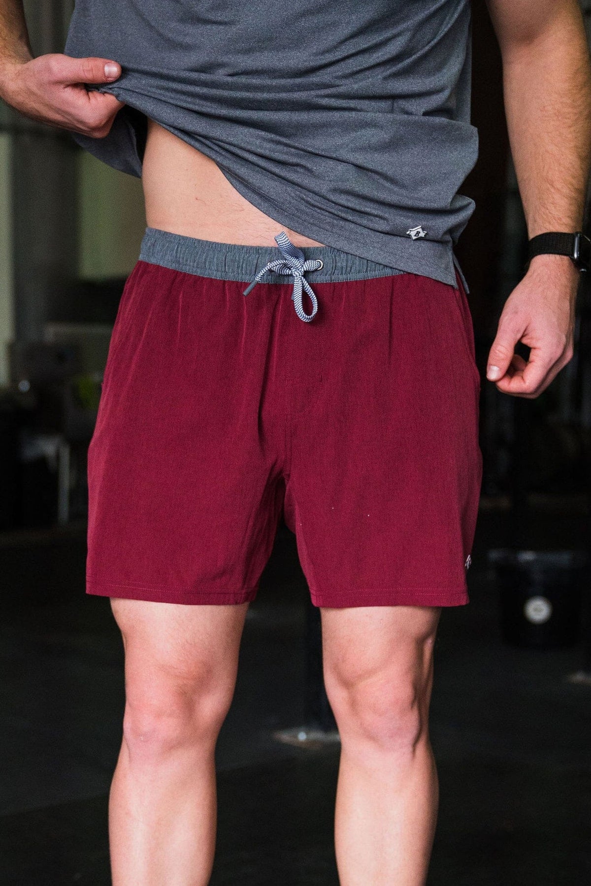 Athletic Short - Maroon - White Camo Liner - BURLEBO