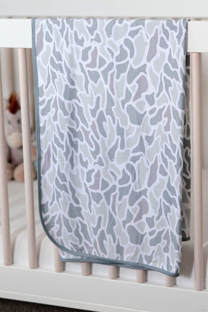 Baby Swaddle - White Camo - BURLEBO