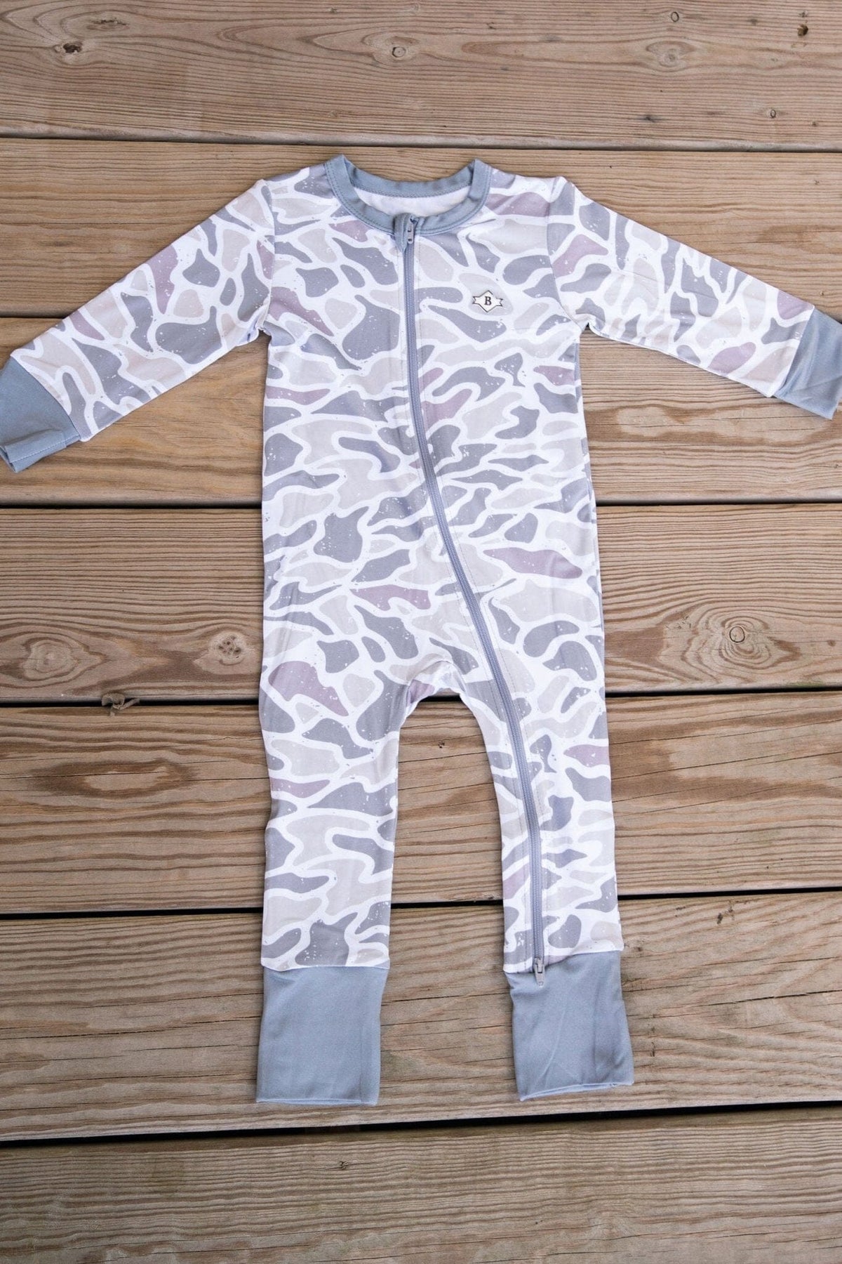 Baby Zip Up - White Camo - BURLEBO