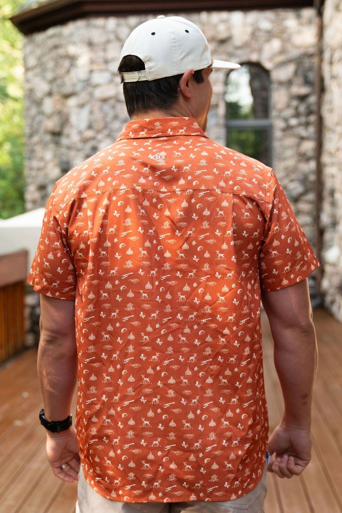 Performance Button Up - Lone Star State Orange - BURLEBO