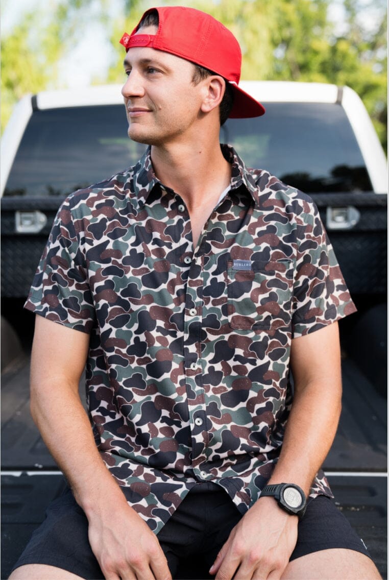 Performance Button Up - Throwback Camo - BURLEBO