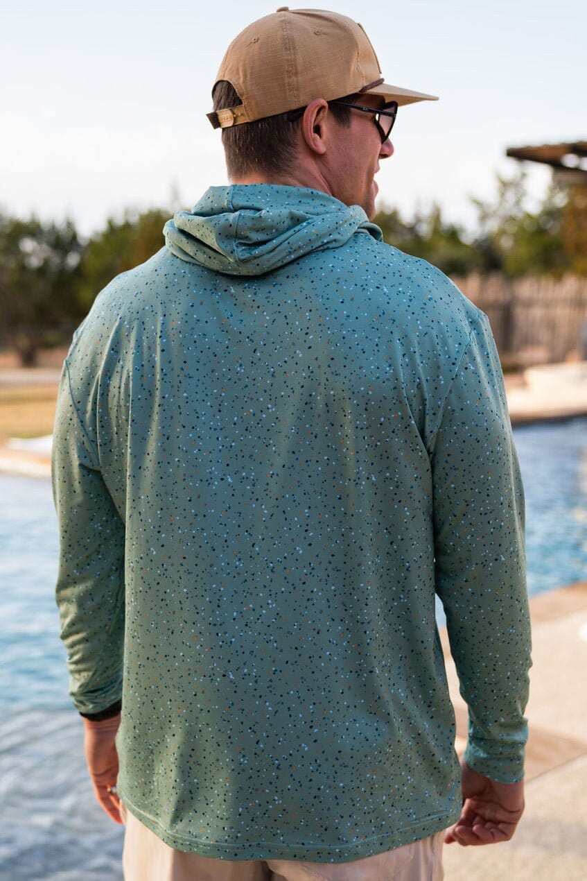 Performance Hoodie - Green Speckled - BURLEBO