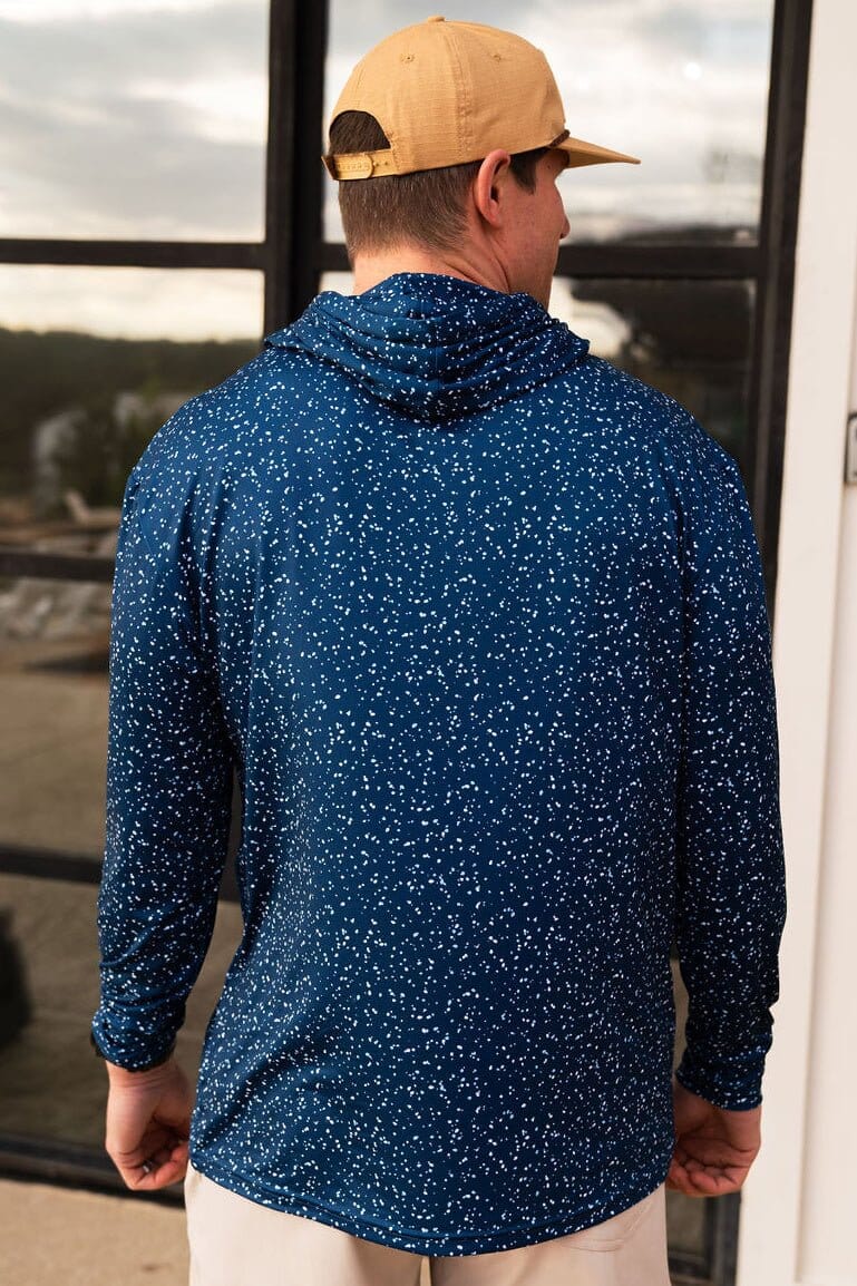 Performance Hoodie - Navy Speckled - BURLEBO