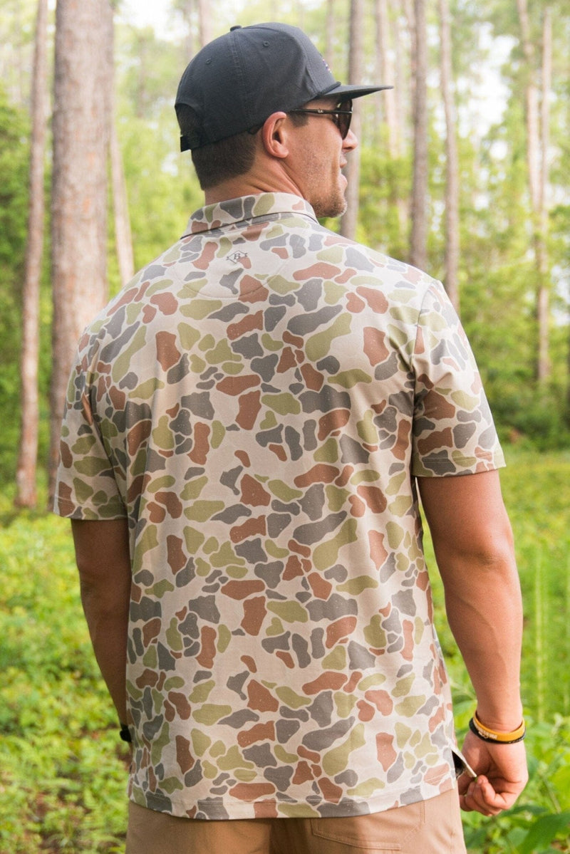 Performance Polo - Driftwood Camo - BURLEBO