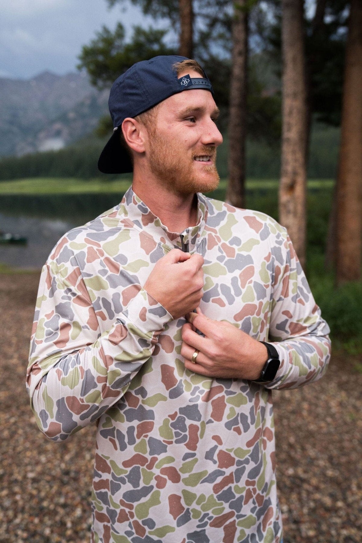 Performance Quarter Zip - Driftwood Camo - BURLEBO