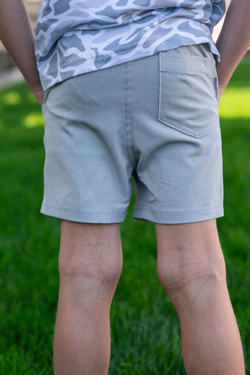 Youth Athletic Short - Light Grey - Mayan Liner - BURLEBO