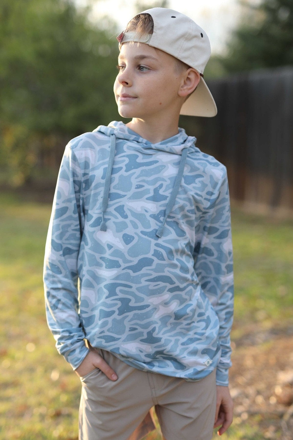 Youth Performance Hoodie - Seaside Camo - BURLEBO