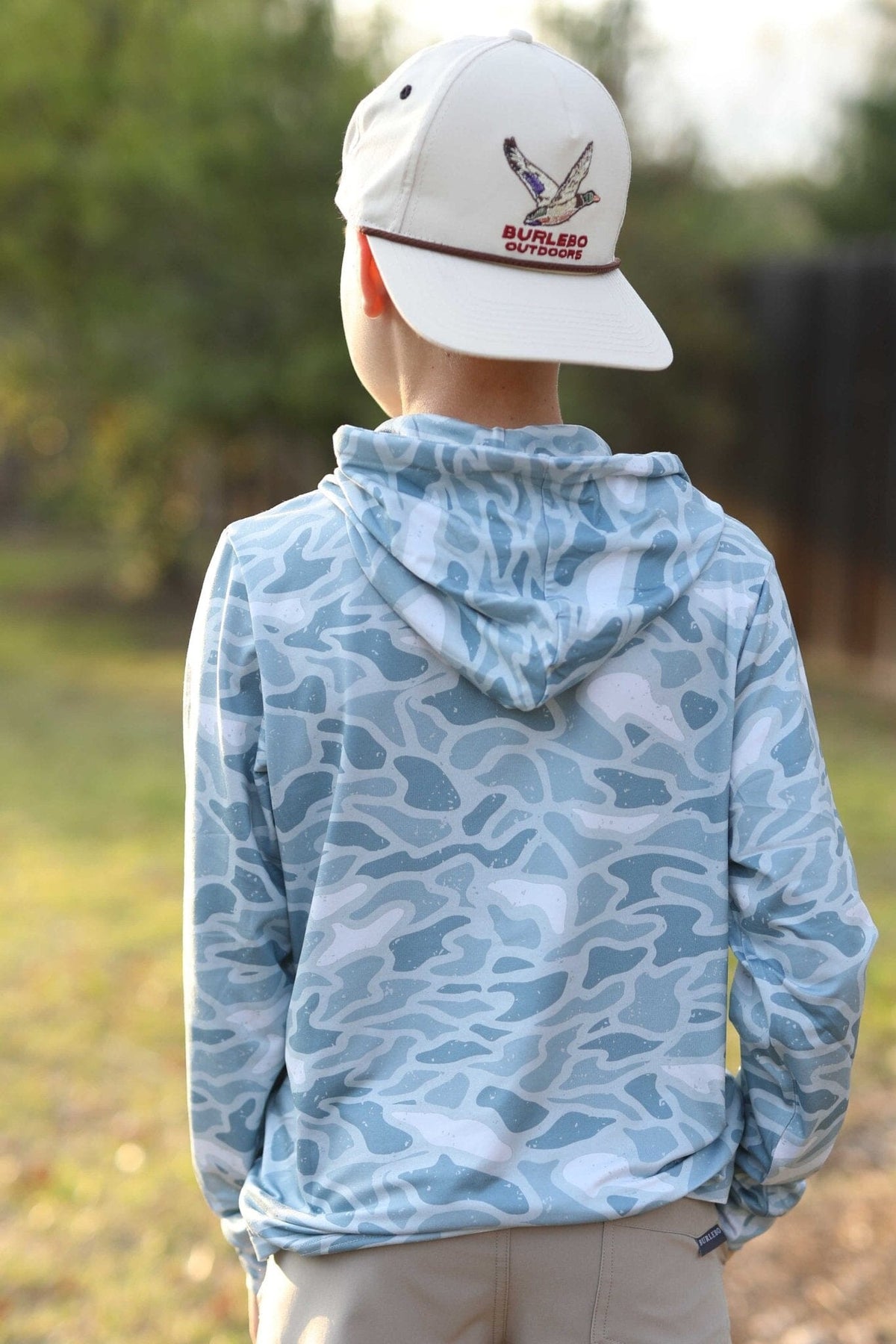 Youth Performance Hoodie - Seaside Camo - BURLEBO