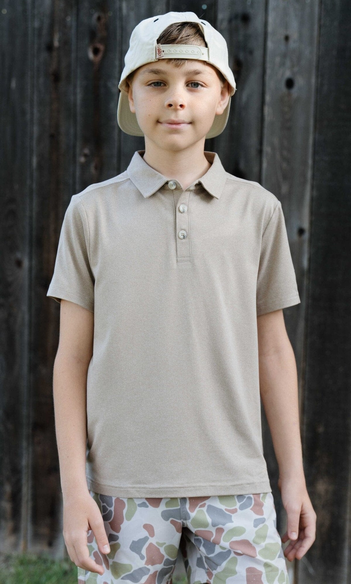 Youth Polo - Heather Khaki - BURLEBO