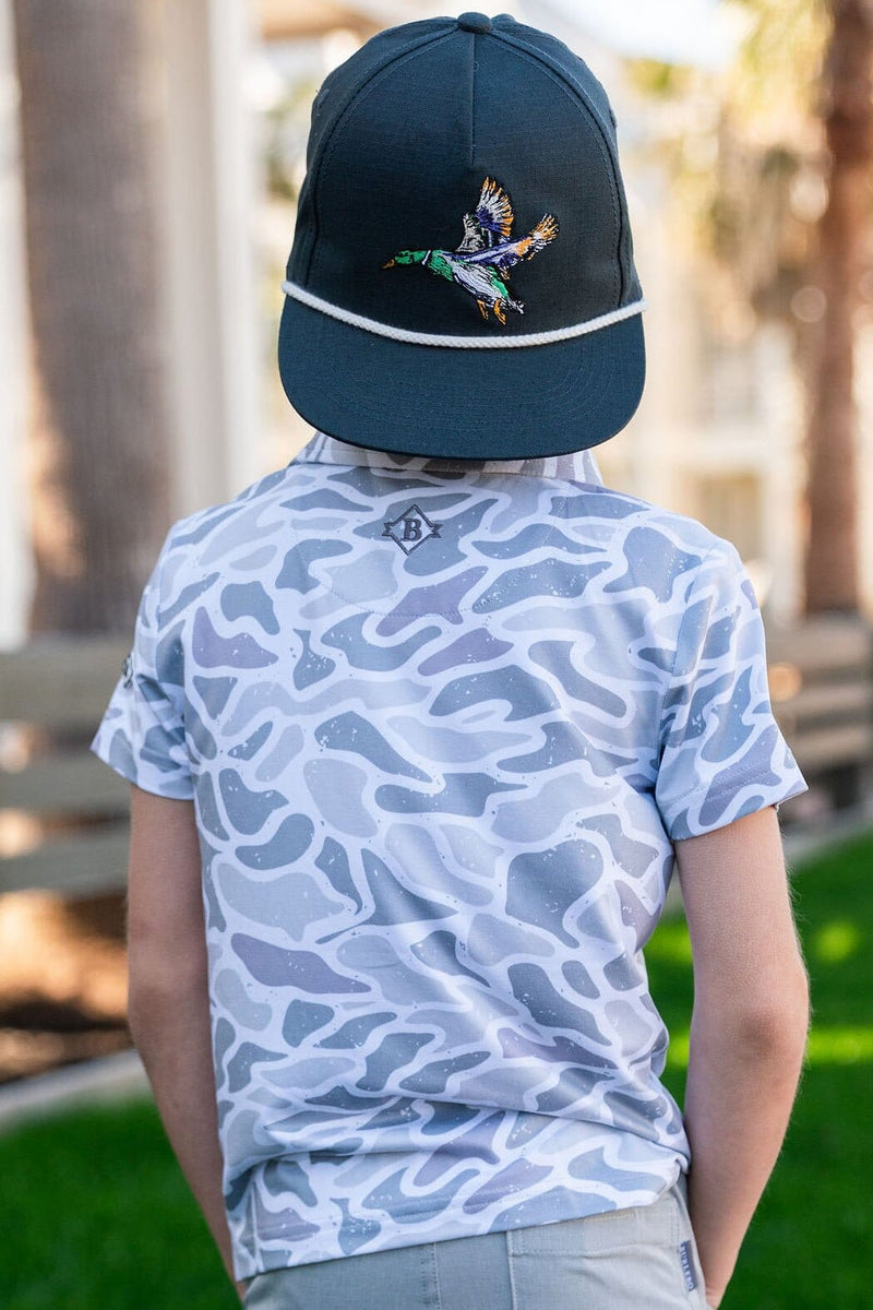 Youth Polo - White Camo - BURLEBO