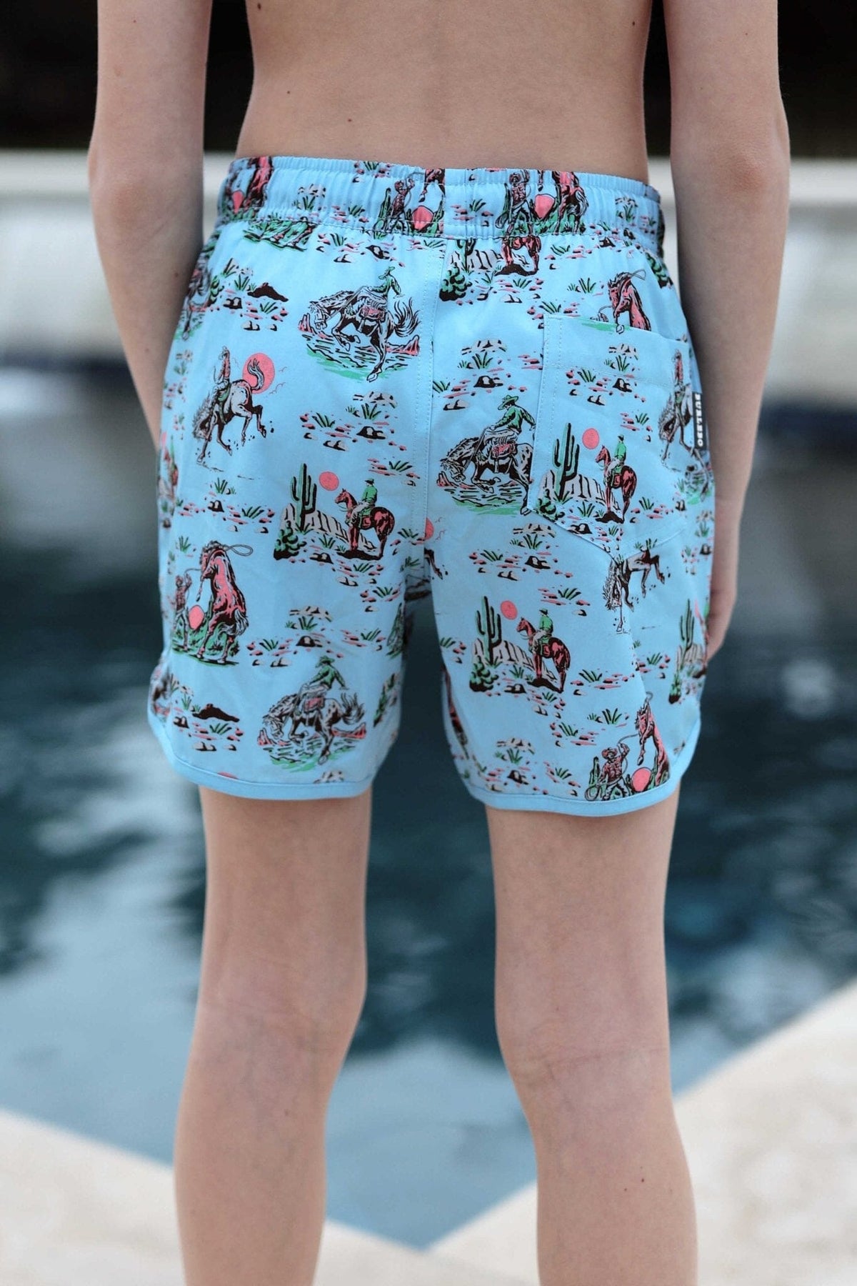 Youth Swim Trunk - Cowboy Up - BURLEBO