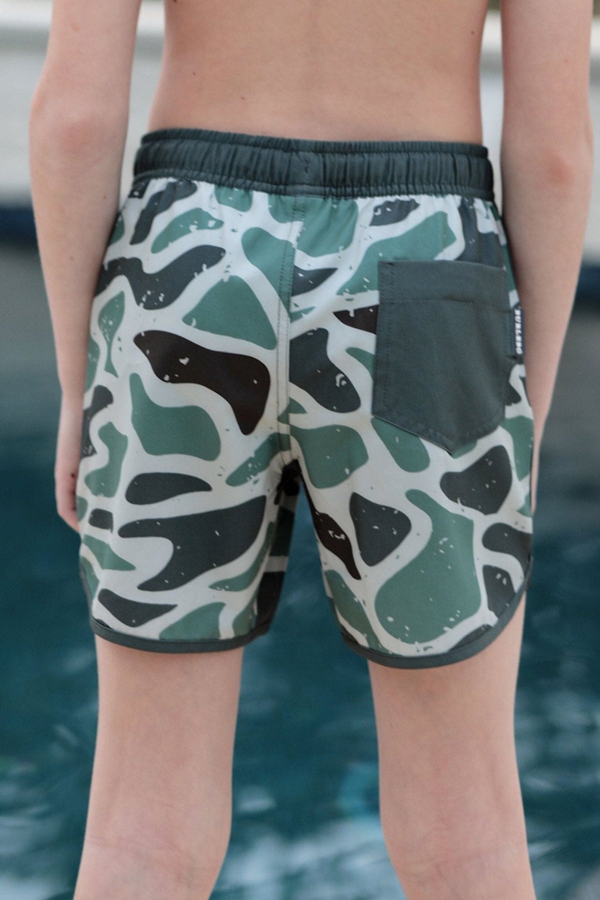 Youth Swim Trunk - Jumbo Retro Duck Camo - BURLEBO